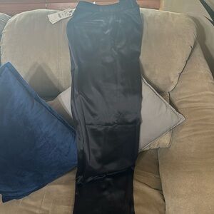 Zara black satin dress pants brand new with tag